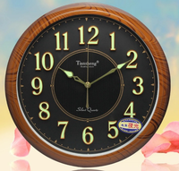 Jam Dinding Kayu Modern Desain Bulat 14 Inci Dekorasi Rumah Trendy Harga Terjangkau