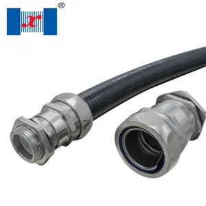 Conector de condução elétrico, conector de metal flexível impermeável