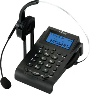 モノラルヘッドセット付きオフィスコールセンター固定電話ID電話