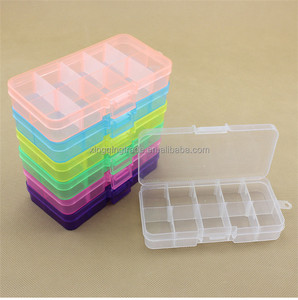 10 Grids Plastic Plectrum Case Storage Box Adjustable Grid Size Keep Your Guitar Picks and Other Small Things