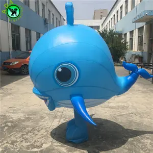 Walking inflatable costume 2m high little lovely blue whale costume inflatable ST746