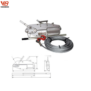 Treuil à main de levage à câble métallique 0.8T <span class=keywords><strong>1.6T</strong></span> 5.4T à vendre Chine personnalisé fourni roulement à cliquet câble à main extracteur de câble métallique - Product Image 2
