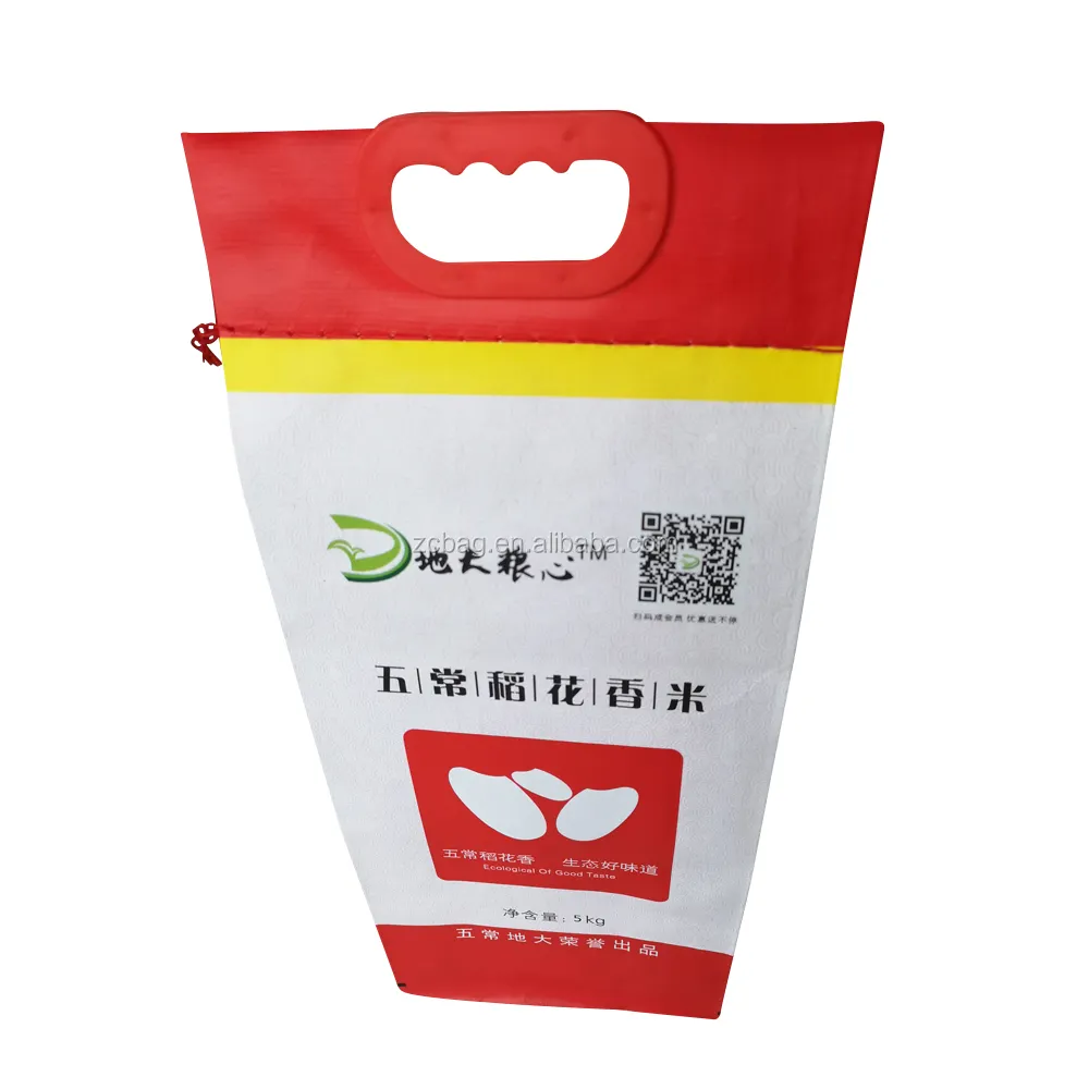 5kg Custom Printed Heat Seal Moistureproof BOPP Laminated PP Woven Sack with Euro Hole Pet Food Salt Packaging Bags