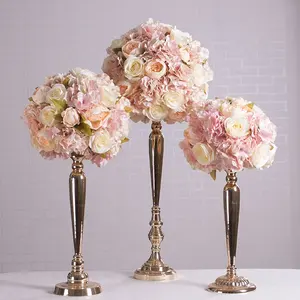 저렴한 로맨틱 디자인 웨딩 파티 장식 테이블 Centerpieces 꽃 인공
