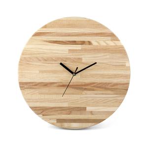 12 Inch Modern Blank No Numbers Simple Design Battery Operated Quartz Black Wooden Wall Clock