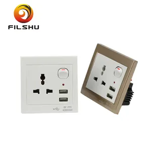 High quality good reputation 10 amp electric Australia usb wall socket with switch