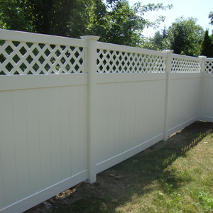 Giá rẻ/thấp hơn lưới hàng đầu riêng tư Trắng Vinyl PVC hàng rào tấm, hàng rào lưới mắt cáo & Cổng - Product Image 5