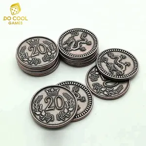 Token de metal viejo personalizado de fábrica para juego de mesa