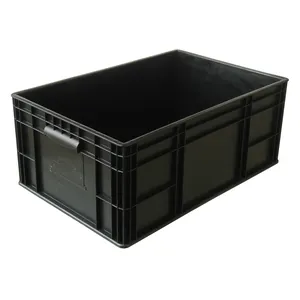 Groothandel Black Antistatische Containers Esd Plastic Component Doos Esd Kartonnen Golfkarton Doos