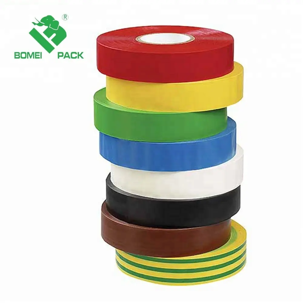 PVC絶縁テープ/電気テープPVCテープ/メーカー絶縁粘着黒テープ