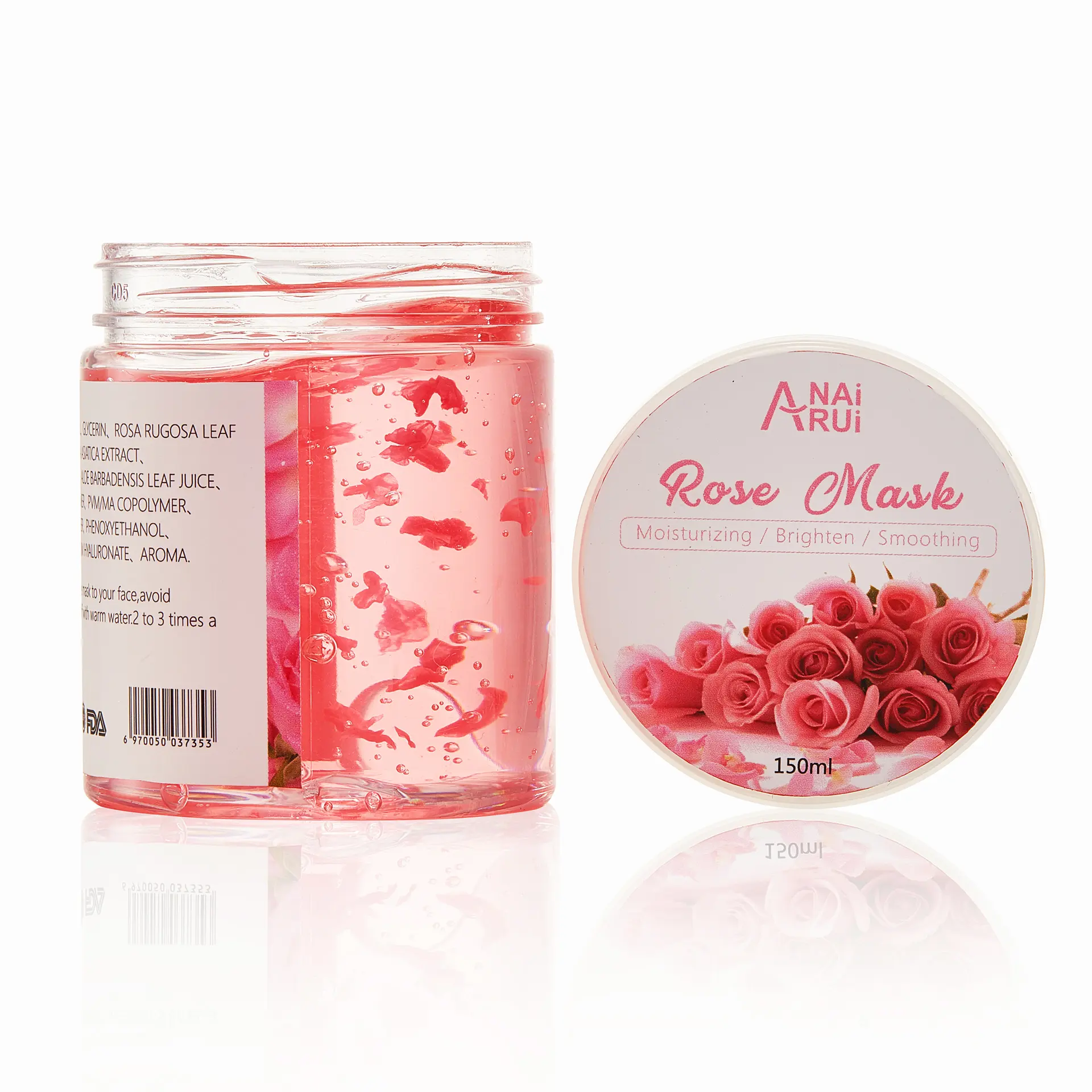 Masque Facial éclaircissant en diamant et collagène, doux, à Essence de Rose, masque de sommeil, couleur cristal