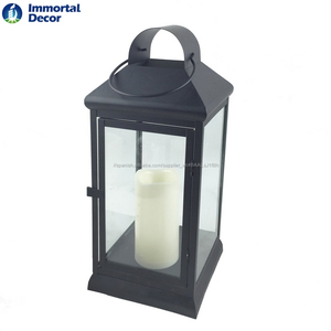 Nuevo estilo rústico metal <span class=keywords><strong>vela</strong></span> faroles con velas LED - Product Image 5