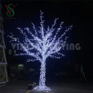 Commercial High Brightness White Color Luminous Holiday Decoration Artificial Led Lighted Tree