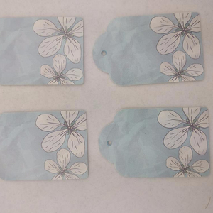 Wholesale colorful flower Shape Seed Embedded Cotton Handmade Paper Tags