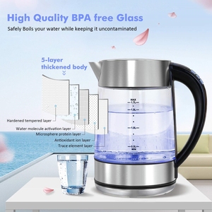 <span class=keywords><strong>Bollitore</strong></span> <span class=keywords><strong>elettrico</strong></span> in <span class=keywords><strong>vetro</strong></span> borosilicato ad alta velocità da 1,7 litri con controllo digitale sul <span class=keywords><strong>bollitore</strong></span> <span class=keywords><strong>elettrico</strong></span> in <span class=keywords><strong>vetro</strong></span> intelligente con manico - Product Image 4