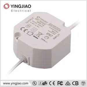 Yingjiao 20W Rainproof Constant Voltage Plastic Round Housing LED Driver 12V 24V CV Mode LED Power Supply