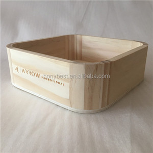 Unfinished Pine Wood Display Tray Organizer Round Corners Wood Gift <strong>Box</strong> Without Lid <strong>Empty</strong> Wooden <strong>Hamper</strong> Boxes for Package Gifts - Product Image 3