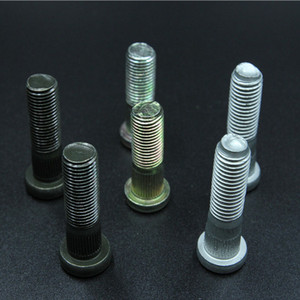 Boulons de roue M12-1.25 métriques en titane pour entretoises de jantes, avec col moleté 1/2''-20 et tête <span class=keywords><strong>plate</strong></span> UNF, pour remorque - Product Image 6