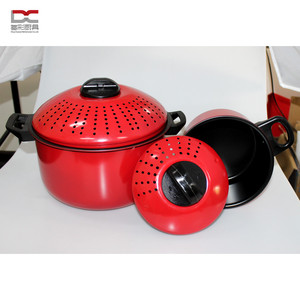 <span class=keywords><strong>Offerta</strong></span> di fabbrica direttamente Per La Sicurezza Alimentare Grade Non-Stick rivestimento In Acciaio Al Carbonio Sforzare coperchio In Metallo 4Pcs Pasta Pot <span class=keywords><strong>Set</strong></span> - Product Image 2