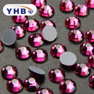 YHB fabrika kristal Rhinestone elbise sapanlar Dmc çek sıcak düzeltme Flatback Rhinestone toptan taş