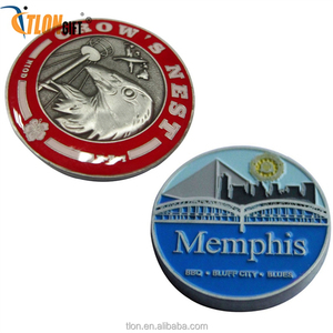 Promocional empuje automático metal moneda de oro puro - Product Image 1