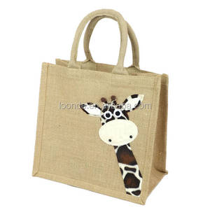 Jute <strong>Hessian</strong> Burlap Medium Animal Shopping <strong>Bag</strong> - Product Image 4