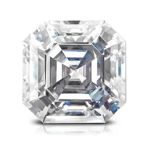 Diamantes de Moissanita Blancos Incoloros de Corte Asscher de Provence Gems al por Mayor - Product Image 1