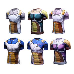 Offre Spéciale Personnalité Chemises <span class=keywords><strong>De</strong></span> Yoga vêtements Hommes <span class=keywords><strong>Vegeta</strong></span> Manches Courtes <span class=keywords><strong>Costume</strong></span> - Product Image 5