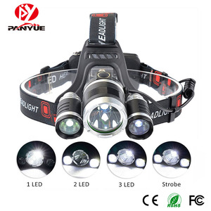 Mới không thấm nước IPX5 USB có thể sạc lại T6 + 2R2 LED 3000 lm đèn pha đèn pha đầu đèn ánh sáng đèn pin 18650 LED đầu đèn - Product Image 3