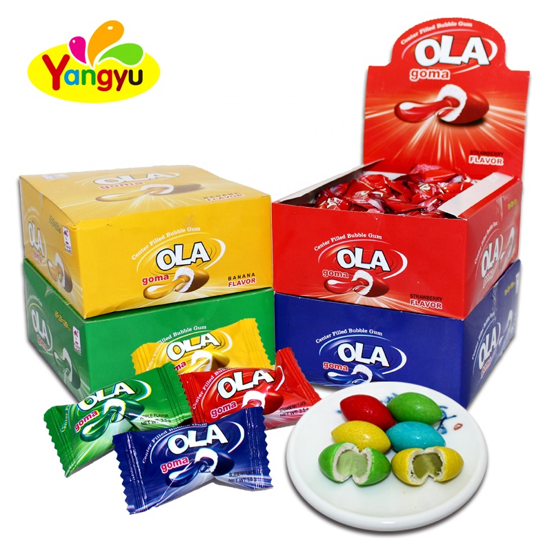 Халяльная пузырьковая жвачка, наполненная джемом