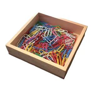 桌面生木小玩意夹文具储物木制工艺夹盒