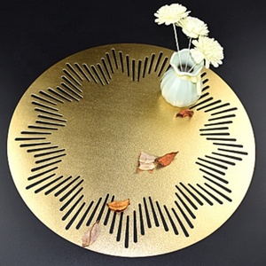 Tovaglietta rotonda in Pvc per festa di natale lavabile di lusso con taglio cavo all'ingrosso Tabletex - Product Image 1
