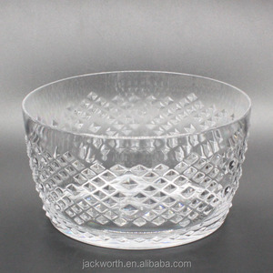Tazón para Servir Ensaladas y Frutas de Acrílico Vintage Ecológico con Relieve y Boca Ancha - Product Image 4