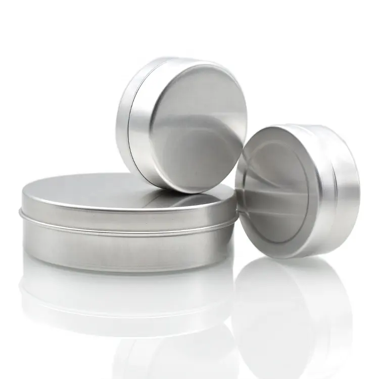 customized 10g 60g 400g 250g press cap aluminum tin cans for cream cosmetic scent candles