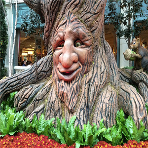 Parque Temático Animal Réplica Realista Artificial Talking Tree Estatua Movimiento Animatroic Talking Tree Escultura con voz - Product Image 1
