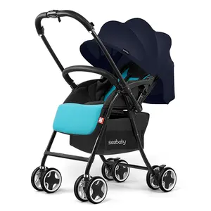 T09A Thiết Kế Sang Trọng Bé Buggy Bé Prams Sang Trọng Hệ Thống Du Lịch Nhôm Xe Đẩy Em Bé