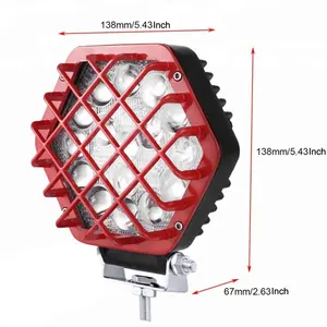 Luzes para caminhão 9-32v ip68 48w, luzes de trabalho para motor de incêndio, maquinaria pesada, trator, reboque, iluminação, iluminação, motocicleta, tanque, barco