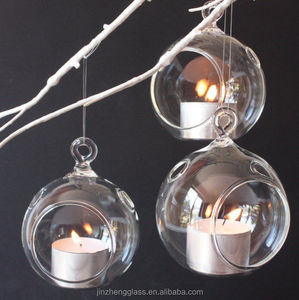 Clear Glass Bell Shaped <strong>Hanging</strong> <strong>Candle</strong> Holder Wholesale <strong>Candle</strong> - Product Image 1