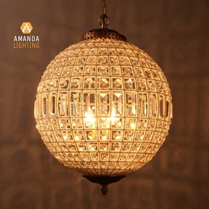 Thời Trang Châu Âu Truyền Thống Sang Trọng Pha Lê Bóng Hình Dạng Pha Lê Đèn Chùm Cho Khách Sạn Nhà Phòng Ăn Ánh Sáng Trang Trí Nội Thất - Product Image 3