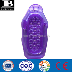 Tumbona Flotante Inflable de Vinilo Personalizada de Fábrica, Color Morado, para Uso en Seco o Mojado, Portátil, para Piscina, Cama Flotante Refrescante, <span class=keywords><strong>Lilo</strong></span>, Raft - Product Image 3