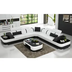 Home world furniture corner of boy's bedroom leather sofa