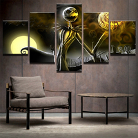 Affiches d'art murales en toile imprimées à l'huile, 5 pièces, peinture murale, images pour salon, décor de la maison, voiture fraîche