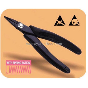Static Dissipative ESD Safe Nose Pliers High Carbon Steel Construction <b>Soft</b> Grip Plastic Handles 5-1/2" Size for Bending Fine - Product Image 1