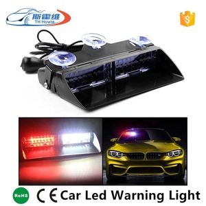 S2 16smd автомобильный стробоскоп, аварийный сигнал, мигающая Предупредительная лампа, красный, синий для внедорожника, грузовика, присоски, светодиодная лампа для лобового стекла - Product Image 2