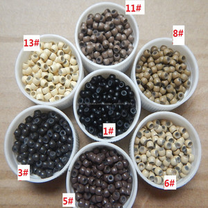 1000 unids nano del silicón anillos <span class=keywords><strong>para</strong></span> nano anillos extensiones de <span class=keywords><strong>cabello</strong></span> de Punta 8 # rubio oscuro - Product Image 2