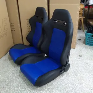 כחול מושבי מירוץ רכב מושב כיסוי PVC עור עבור האוניברסלי למבוגרים להשתמש מתכוונן משאית מושבי אוטומטי חלק JBR1013