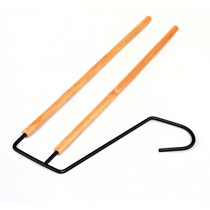 Cintres métalliques personnalisés à <span class=keywords><strong>2</strong></span> niveaux, à extrémités ouvertes, gain de place, pour pantalons et jeans, avec barre en bois, accessoires pour armoire - Product Image 3