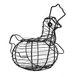 Panier à œufs en forme <span class=keywords><strong>de</strong></span> <span class=keywords><strong>poulet</strong></span>, vente en gros <span class=keywords><strong>pas</strong></span> <span class=keywords><strong>cher</strong></span>, chinois, fil métallique noir - Product Image 3