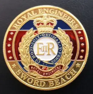 40mm 영국 로얄 엔지니어 도전 동전, 맞춤 기념품 금속 메달 3D 동전