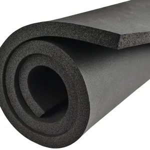 液压橡胶泡沫高绝缘收缩管 1 2英寸厚声学黑色橡胶泡沫板用于风管绝缘